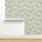 Whimsical Bunnies Easter Bunny Woodland Animals Forest Butterflies Sage Green Custom Pre-pasted Wallpaper by Spoonflower Pre-Pasted Wallpaper 2FT Wide